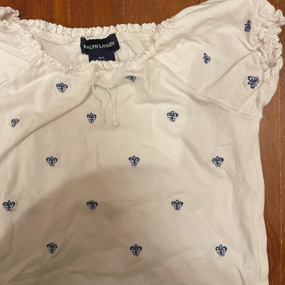 Ralph Lauren Vintage 2 Piece Blouse and Jean Set